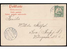 Ansichtskarte  Schülerkapelle in Tanga,  Verlag J. F. de Souza, Tanga, Frankatur 4 H., Stempel  Tanga  4.1.07, nach Gera, Ank