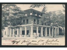 Ansichtskarte  Post Tanga,  Verlag W. Müller &amp; Co., Tanga, Frankatur 2 1/2 H. und 4 H., 2 x Stempel  Tanga  30.5.07, nach