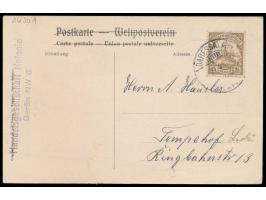 Ansichtskarte  "Exc. Staatssekretär Dernburg die Ehrenparade abschreitend. Dar-es-Salaam." , Verlag C. Vincenti, Frankatur 2 