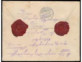 Einzelfrankatur 30 H. (unauffälliger Bug) auf  Einschreibbrief  2. Gewicht (Leinenumschlag) nach Charlottenburg, Gitterstempe