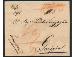 Faltbrief mit komplettem Inhalt und handschriftlichem Aufgabevermerk &nbsp;Gratz &nbsp;vom 21.11.1826 nach Görz, &nbsp;Recomm