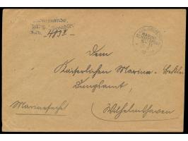 Stempel  MSP No. 11  25.6.10,  S.M.S. Seeadler,  während der Liegezeit  in Daressalam,  Dienstbrief "Marinesache" nach Wilhel
