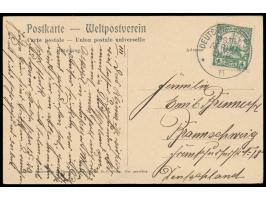 Stempel Deutsche Seepost  Ost-Afrika-Linie r  20.6.11,  Dampfer Admiral II,  an diesem Tag  in Tanga,  Ansichtskarte "Wasuahi