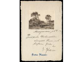 7 1/2 H. auf Neujahrs-Gruss-Ansichtskarte in die Schweiz, geschrieben in  "Mlagarassi 13.11.12",  Stempel  Tabora  6.12.12, S