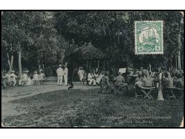 4 H. bildseitig auf Ansichtskarte  Daressalam - Sonntagnachmittagskonzert,  Verlag W. Dobbertin, Stempel Daressalam c 21.4.13