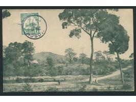 4 H. bildseitig auf Ansichtskarte  Aruscha,  Verlag Dobbertin, Stempel  Moschi  28.11.13, nach Hamburg, Absender ist der Afri