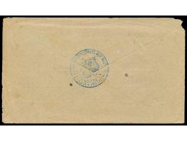 unfrankierter Dhaubrief aus indischer Korrespondenz von  Kilwa  nach Lindi, blaues Dienstsiegel der Zollverwaltung von Deutsc