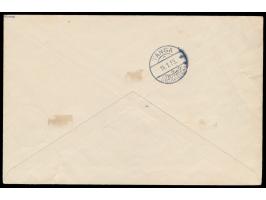 2 1/2, 15 und 20 H. (alle ohne Wasserzeichen!) auf  Einschreibbrief  mit Stempel  Taveta / Deutsche Feldpost  11.1.15, 7 Absc