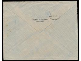 Griechenland &nbsp;3 x 5 L. und 10 L. auf Brief (mit Inhalt) aus Athen 28.2.1915 &nbsp;nach Tabora, &nbsp;Leitvermerk &quot;v