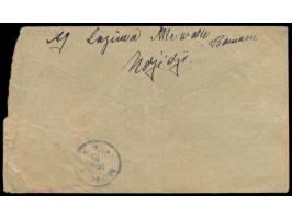 Stempel  Udjidji  2.5.15 auf Feldpostbrief  an einen Askari der 6. Feld-Kompanie  in Neu-Moschi, Ankunftstempel Moschi 14.6.1