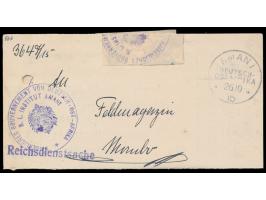 Stempel  Amani  26.10.15 (Aushilfsjahreszahl) auf Faltbrief "Reichsdienstsache" mit Dienstsiegel  ... B. L. Institut Amani  a