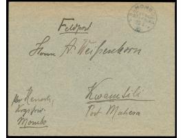 Stempel  Mombo  23.4.16 auf Feldpostbrief , Absender "Henoch, Kriegsfrw. ...", Ankunftstempel Muhesa 26.4.16, Bedarf
Stichwor