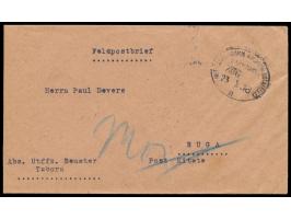 Bahnpoststempel &nbsp;Mittellandbahn (Deutch-Ostafrika) a &nbsp;Zug ... (ohne) 23.5.16 auf Feldpostbrief mit vorderseitiger A