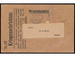 R3  Fr. lt. Einn. Nachw. in Tanga  mit L1  2 1/2 Heller  und Stempel Tanga a 27.5.16 auf  Kriegsnachrichten-Karte Nr. 598  na