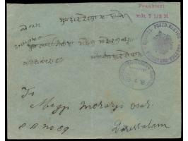 Morogoro-Vorausfrankierungsumschlag  mit Bahnpoststempel  Mittellandbahn (Deutsch-Ostafrika) b  ohne Zug-Nr. 23.6.16 nach Dar