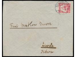 7 1/2 H. auf Brief mit Stempel  Daressalam c  21.6.16 nach Liwale, rückseitig Durchgangsstempel  Kilwa  25.6.16 mit  "Berline