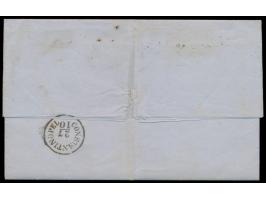 Ausgabe 1860:  15 Kr. auf Faltbrief mit Stempel  Triest  19.10.(1861) nach Constantinople, L2  Affrancantura / Insufficiente 