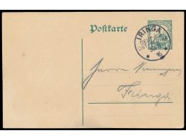 Stempel  Iringa  30.8.16 mit  "Berliner Jahreszahl" , Blank-Abschlag auf Ganzsache 4 H., möglicherweise neuer  Letzttag  (bis