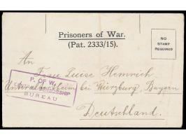 Kriegsgefangenenlager Tura bei Cairo:  Vordruck-Faltbrief "Prisoners of War Company in France" als seltene Verwendung in Ägyp