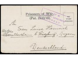 Kriegsgefangenenlager Tura bei Cairo:  Vordruck-Faltbrief "Prisoners of War Company in France" als seltene Verwendung in Ägyp