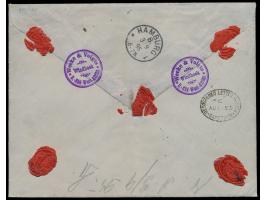 3 x  Vorläufer  20 Pf. auf  Einschreibbrief  2. Gewicht mit Stempel  Windhoek  21.7.95 "via Cape Town" nach Hamburg,  R-Zette