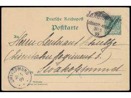 violetter L1  Jakalswater  und  Wanderstempel  31.5.99 auf Ganzsache 5 Pf. nach Swakopmund, Ankunftstempel 31.5.99, Absender 