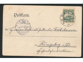 Ansichtskarte  Bahnstation Okahandja,  Verlag B. Szymanski, Windhuk, Frankatur 5 Pf. (leicht fleckig), Stempel  Windhuk  3.7.