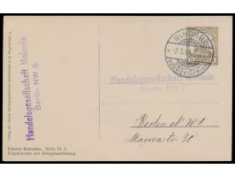 Privatganzsache  3 Pf., Bild "Eingeborene in Kriegsausrüstung", Frech PP 4 E 1, Stempel  Windhuk a  2.3.08, nach Berlin
Stich