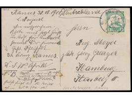 Foto-Ansichtskarte &nbsp;Reiter-Abteilung der Schutztruppe, &nbsp;Frankatur 5 Pf. (leicht fleckig), Stempel &nbsp;Kanus &nbsp