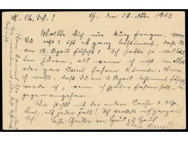 Mitläufer-Ganzsache  Dt. Reich 5 Pf. mit Stempel  Gibeon  29.11.13 nach Klein-Windhuk, langer Bedarfstext
Stichwort: Deutsche