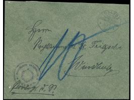 Stempel  Usakos  30.3.14 und Dienstsiegel  Kaiserliche Ortspolizei Usakos  auf unfrankiertem Brief "Portopflichtige Dienstsac