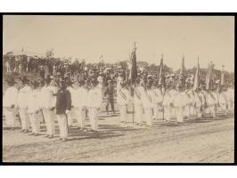 Foto-Ansichtskarte &nbsp;Parade des deutschen Turnvereins in Windhuk &nbsp;(anlässlich der Landesausstellung 1913?), Privatau
