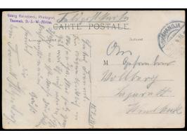 Foto-Ansichtskarte Verwaltungsgebäude der Otavi Minen- und Eisenbahn-Gesellschaft in Tsumeb, Privataufnahme, als Feldpostkart