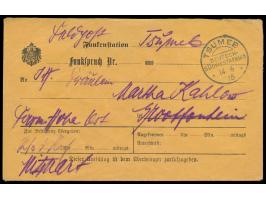 Stempel  Tsumeb  14.6.15 auf  Funkspruch-Umschlag  der Funkenstation Tsumeb nach Grootfontein, vorderseitig Absenderangabe  "