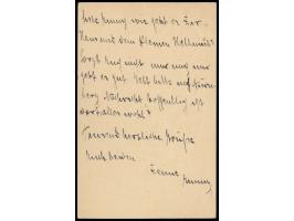 DSWA-Ganzsache 5 Pf. aus DSWA nach München (rückseitig ohne Ortsangabe), befördert als Diplomatenpost nach Deutschland, Stemp