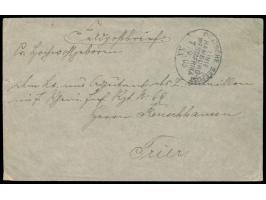 Lot von 8  Feldpostbelegen  mit Stempel Deutsche Seepost  Linie Hamburg Westafrika , verschiedene Nummern: XX (7.9.05), XXII 