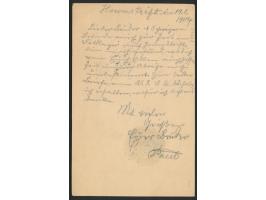 Bondelzwarts-Aufstand,  Behelfs-Feldpostkarte mit Gummistempel "Feld" (größerer Typ) und Dienstsiegel KDPAg Keetmanshoop, ges