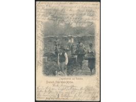 Stempel  Gobabis  9.2.04 und  Negativ-Dienstsiegel  "Kaiserlich Deutsche Postagentur Gobabis" auf Ansichtskrte  "Ziegeleibetr