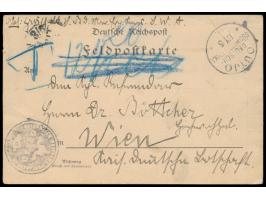 Feldpost-Vordruckkarte (Vogenbeck FPK 16) mit Stempel  Outjo  11.5.04 und negativ-Dienstsiegel  Kaiserlich Deutsche Postagent