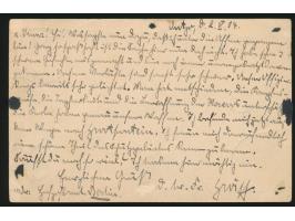 Feldpost-Vordruckkarte (Vogenbeck FPK 16) mit Stempel  Outjo  11.5.04 und negativ-Dienstsiegel  Kaiserlich Deutsche Postagent