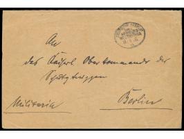 Stempel Deutsche Seepost  Linie Hamburg - Westafrika VI.  13.1.05,  Dampfer Prinzregent,  etwas verwackelter Abschlag auf Mil