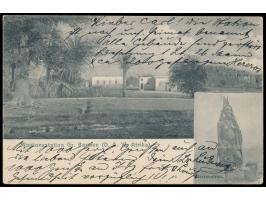 Stempel  Windhuk a  11.6.05 und violettes Dienstsiegel  5. Kolonnen-Abt. / Stab  (Adlerstempel) auf Ansichtskarte Missionssta