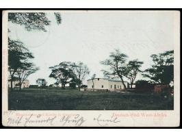 Stempel  Seeis  24.8.05 auf farbiger Ansichtskarte "Missionshaus und Kirche in Omaruru", Verlag Franz Spenker, Hbg., Feldpost