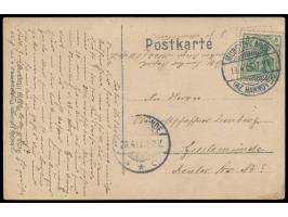 Foto-Ansichtskarte von drei Soldaten in Schutztruppen-Uniform, handschriftliche Absenderangabe &quot;Funker Brape, Funken Tel