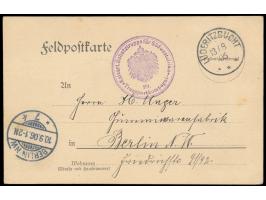 Stempel  Lüderitzbucht  13.8.06 und seltenes Dienstsiegel  23. Transportkompagnie  (Adlerstempel, Vogenbeck 150 P.) auf Feldp