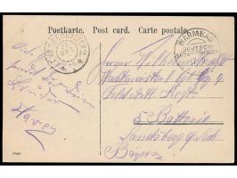 kolorierte Ansichtskarte "Kapitain nebst Grossleuten von Berseba, des einzigen treugebliebenen Stammes", Stempel  Warmbad  17