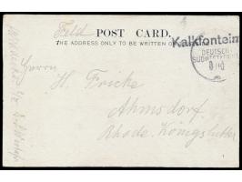 schwarzer L1  Kalkfontein  und  Wanderstempel  3.10.06 auf Ansichtskarte Ramansdrift (Panorama), Feldpost nach Ahmsdorf bei K