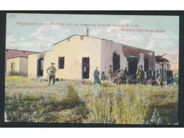 Stempel  Kub  24.10.06 und Briefstempel  Etappenkommandantur Kub  auf Ansichtskarte "Wagenbauerei von O. Glöditzsch nach der 