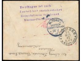 Feldpostbrief mit Stempel &nbsp;Waldsee in Württemb. &nbsp;2.12.06 an einen Sanitäts-Unteroffizier in Kubub, handschriftlich 