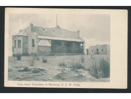 Stempel  Ramansdrift  19.12.(1907) auf Ansichtskarte "Haus eines Ansiedlers in Warmbad", geschrieben in Warmbad 18.12.07, Fel